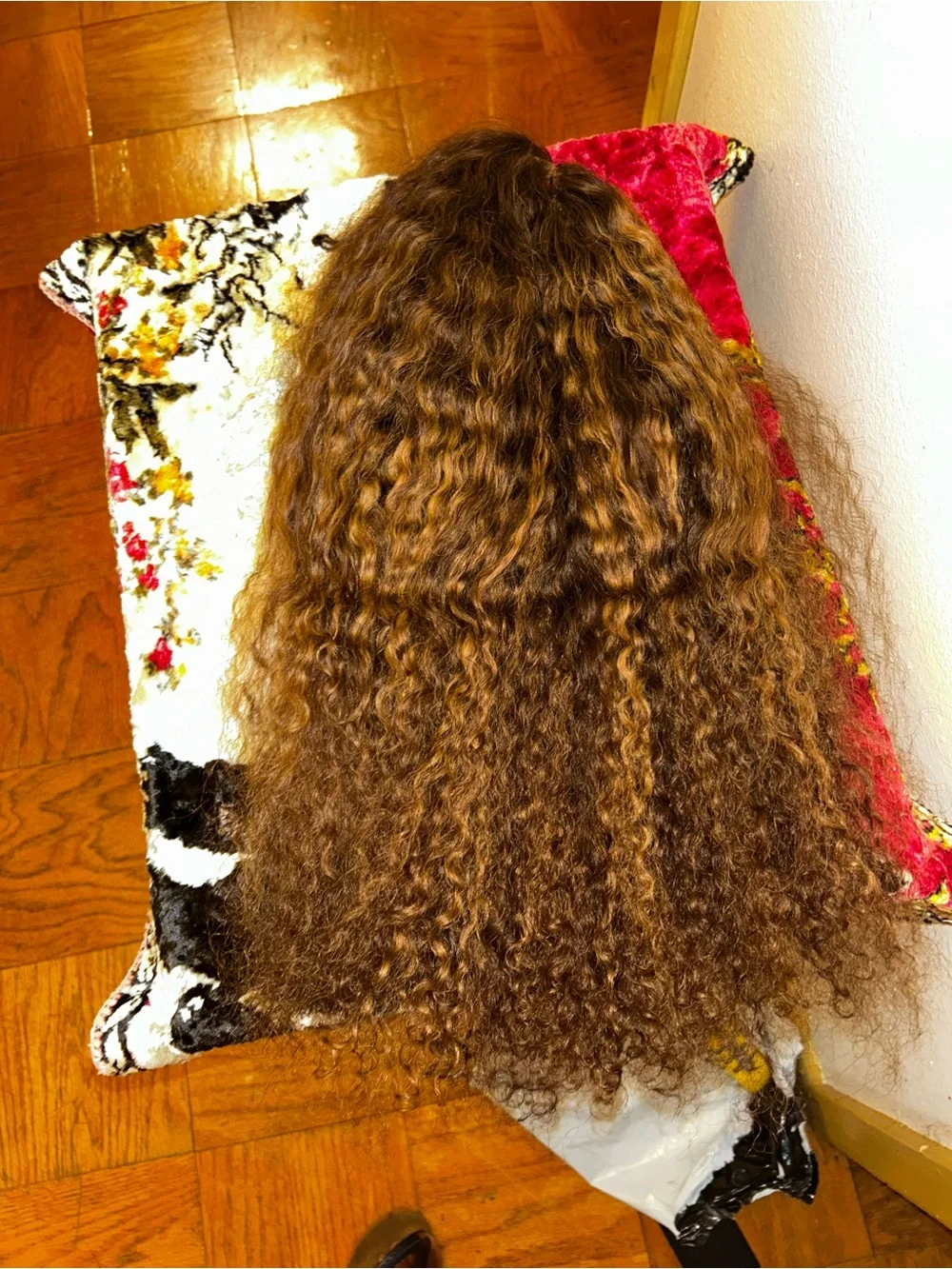 Natural Brown Kinky Straight Women's Wig - Unbranded